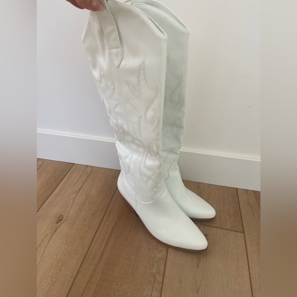 White cowboy boots